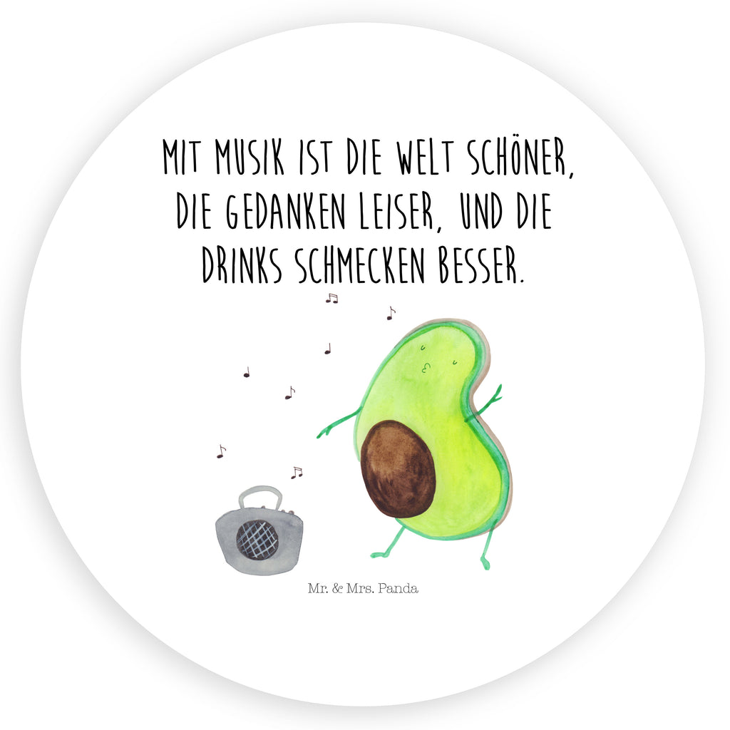 Rund Aufkleber Avocado tanzt
