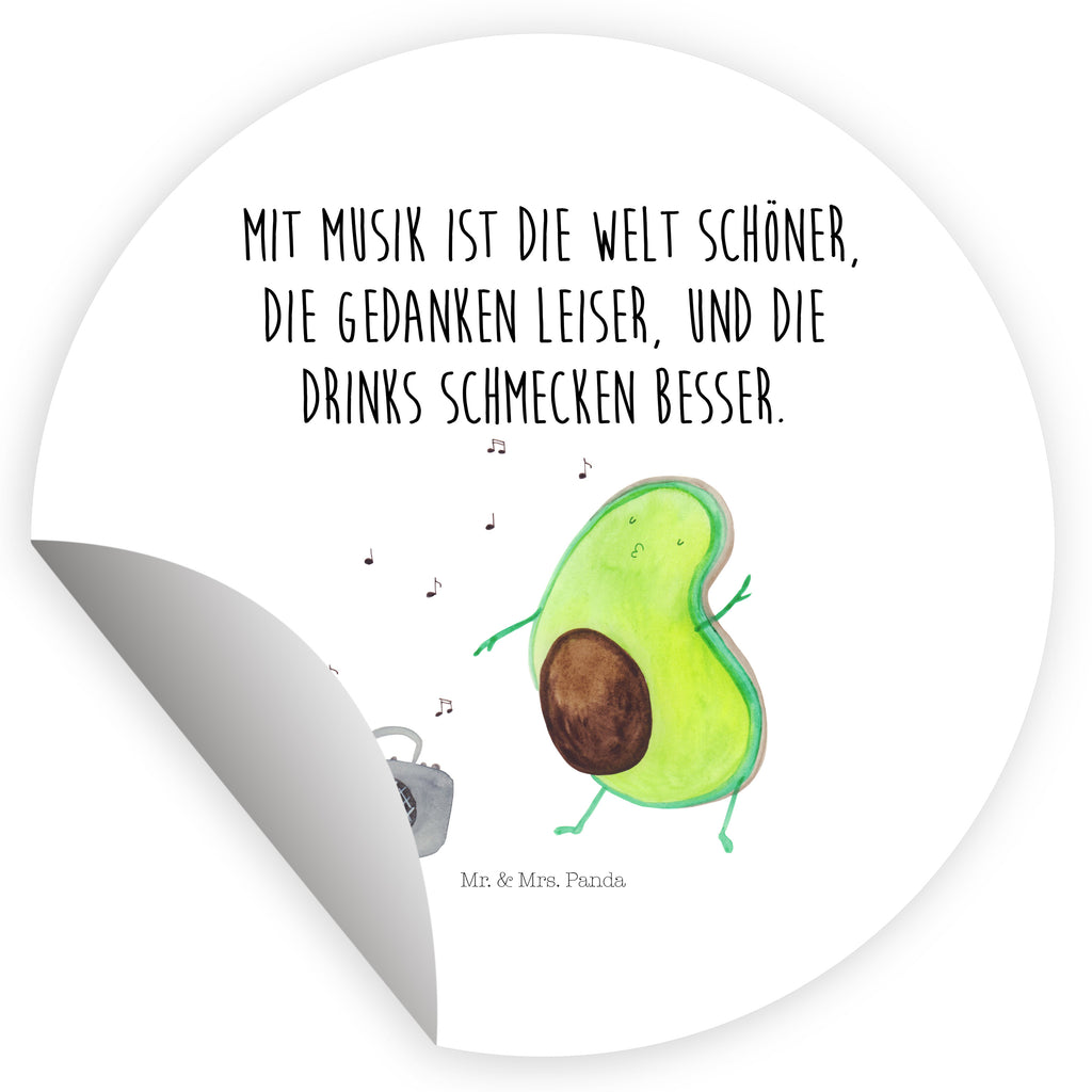 Rund Aufkleber Avocado tanzt