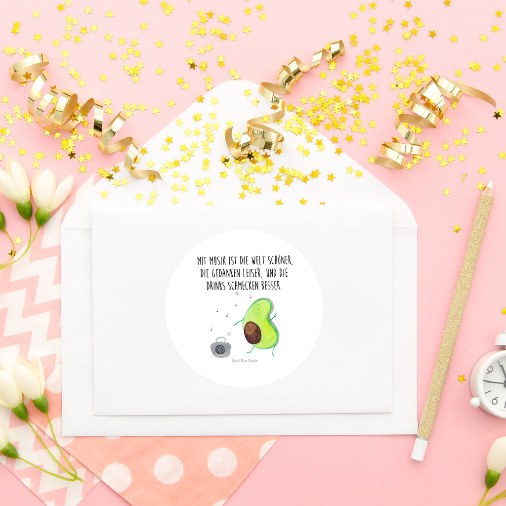 Rund Aufkleber Avocado tanzt