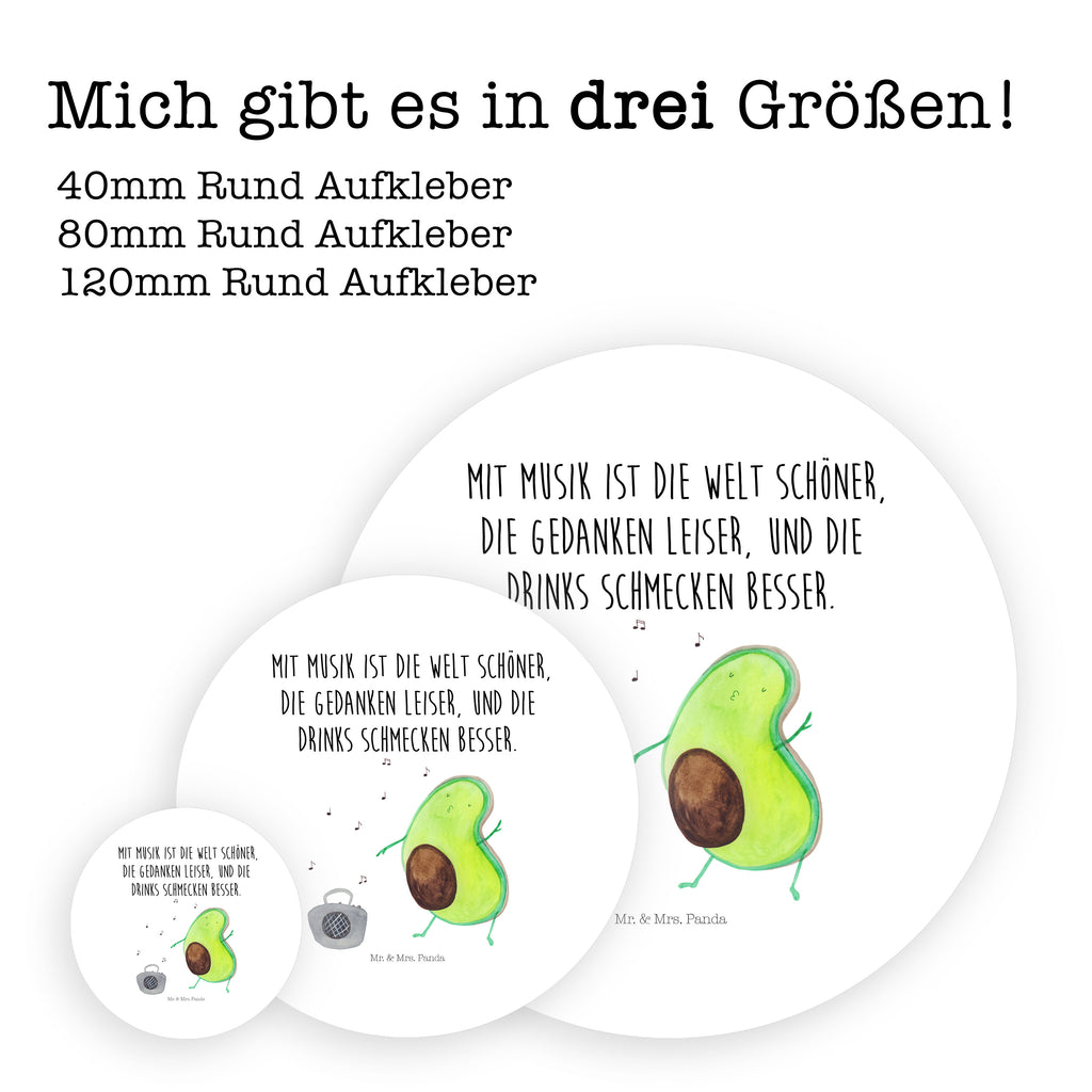 Rund Aufkleber Avocado tanzt