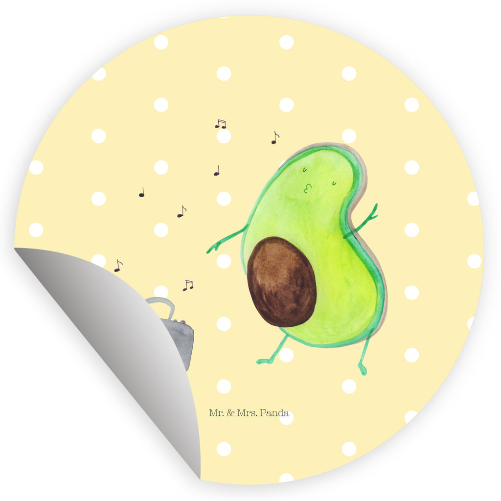 Rund Aufkleber Avocado tanzt