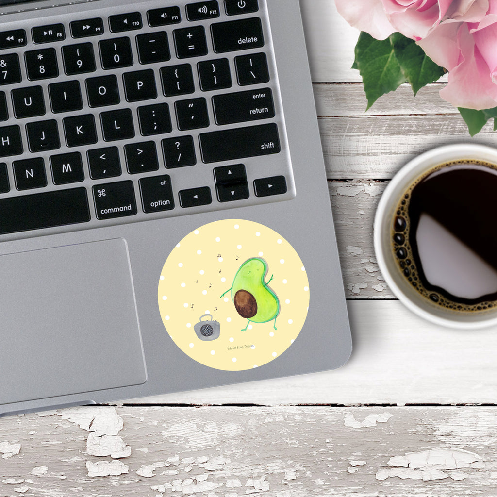 Rund Aufkleber Avocado tanzt