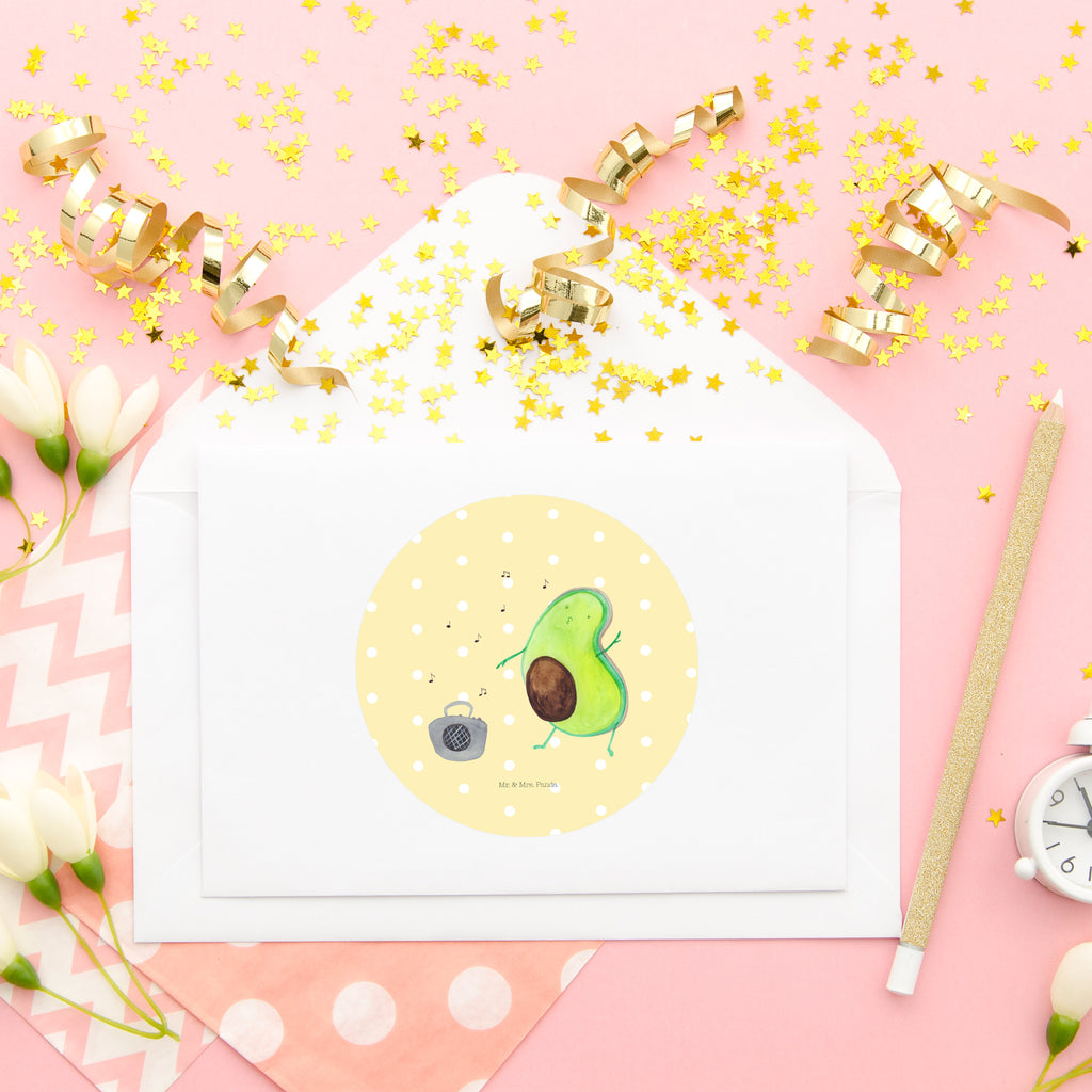 Rund Aufkleber Avocado tanzt