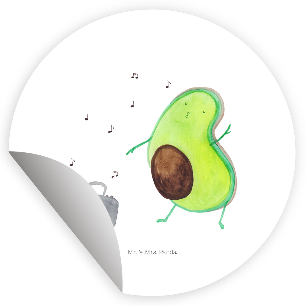 Rund Aufkleber Avocado tanzt