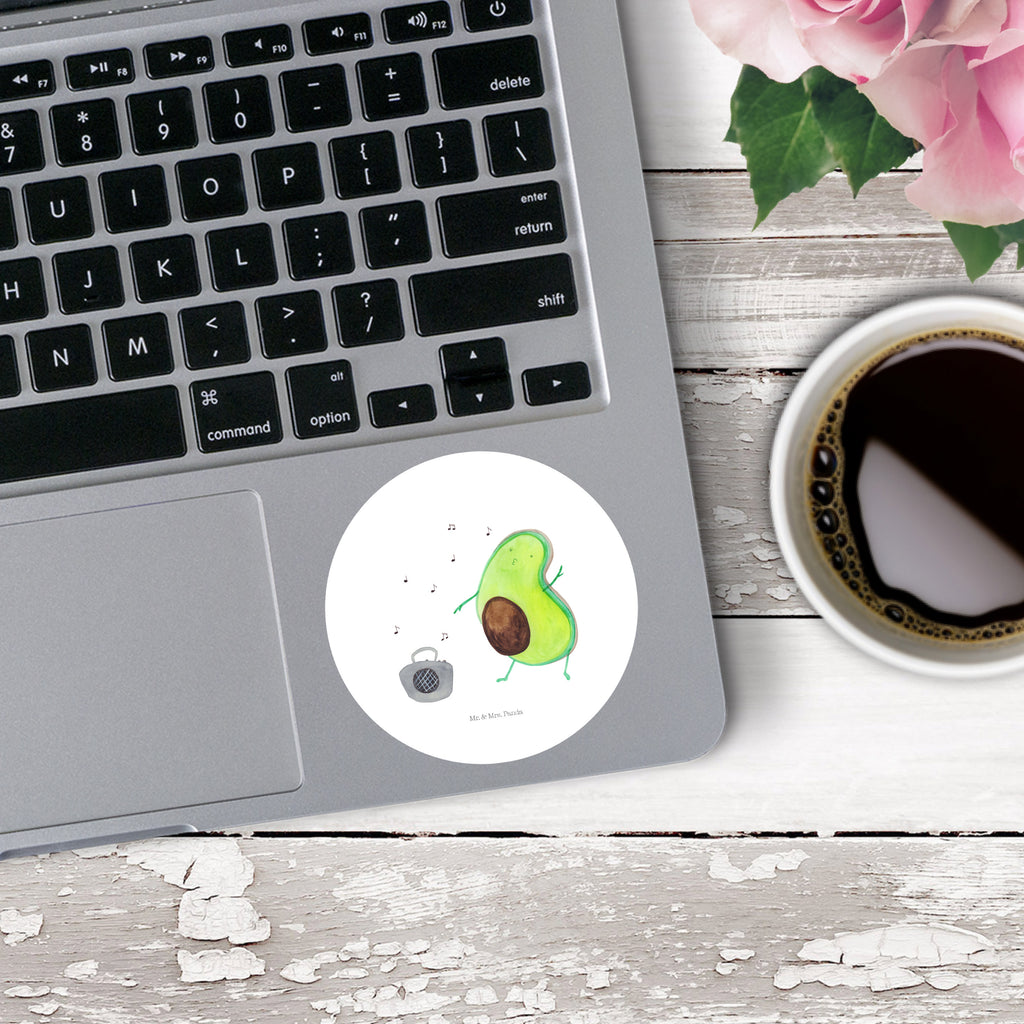 Rund Aufkleber Avocado tanzt