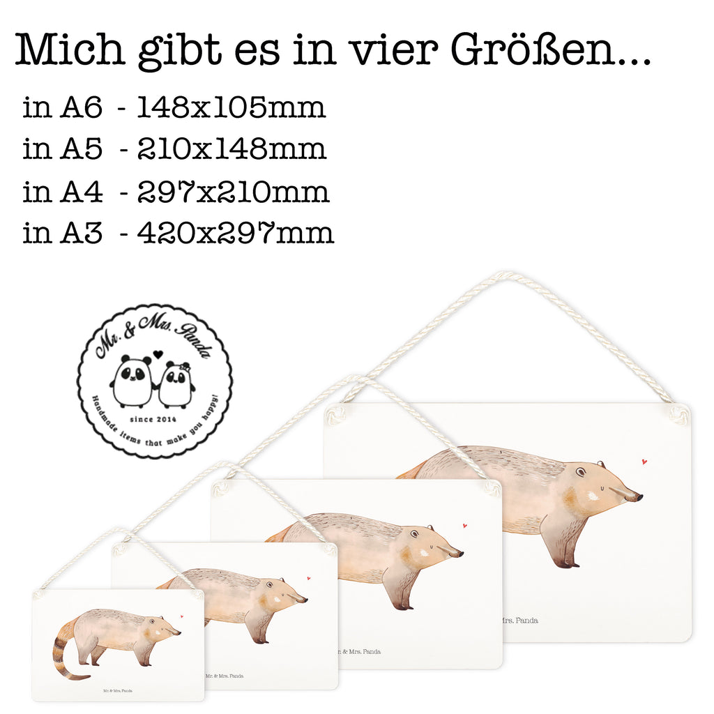Deko Schild Nasenbaer Nasenbär, Nasenbären, Rüsselbär, Bär, Schild, Türschild, Holzschild, Wandschild, Wanddeko  süße Tiermotive, gute Laune, lustige Sprüche, Tiere