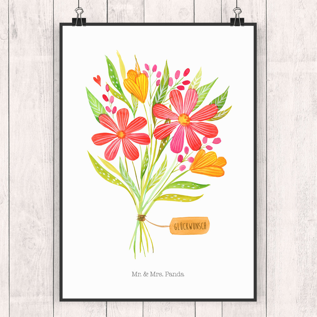 Poster Blumenstrauß Blumenstrauß, Blumen, Danke, Dankeschön, Vielen Dank, Blumenpräsent, Blumengeschenk, Dankesagung, Dankbarkeit, Dankspruch Poster, Wandposter, Bild, Wanddeko, Küchenposter, Kinderposter, Wanddeko Bild, Raumdekoration, Wanddekoration, Handgemaltes Poster, Mr. & Mrs. Panda Poster, Designposter, Kunstdruck, Posterdruck  Blumen Deko, Frühlings Deko, Sommer Deko, Dekoration, positive Botschaft, Naturliebhaber, Outdoor, Natur, Abenteuer