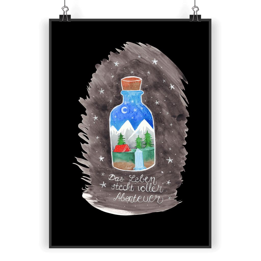 Poster Flasche Abenteuer  Poster, Wandposter, Bild, Wanddeko, Küchenposter, Kinderposter, Wanddeko Bild, Raumdekoration, Wanddekoration, Handgemaltes Poster, Mr. & Mrs. Panda Poster, Designposter, Kunstdruck, Posterdruck  Blumen Deko, Frühlings Deko, Sommer Deko, Dekoration, positive Botschaft, Naturliebhaber, Outdoor, Natur, Abenteuer