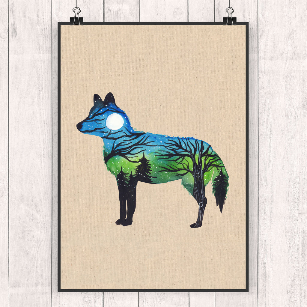 Poster Fuchs Landschaft Fuchs, Landschaft, Motiv, Aquarell, Zeichnung, Abenteuer Poster, Wandposter, Bild, Wanddeko, Küchenposter, Kinderposter, Wanddeko Bild, Raumdekoration, Wanddekoration, Handgemaltes Poster, Mr. & Mrs. Panda Poster, Designposter, Kunstdruck, Posterdruck  Blumen Deko, Frühlings Deko, Sommer Deko, Dekoration, positive Botschaft, Naturliebhaber, Outdoor, Natur, Abenteuer