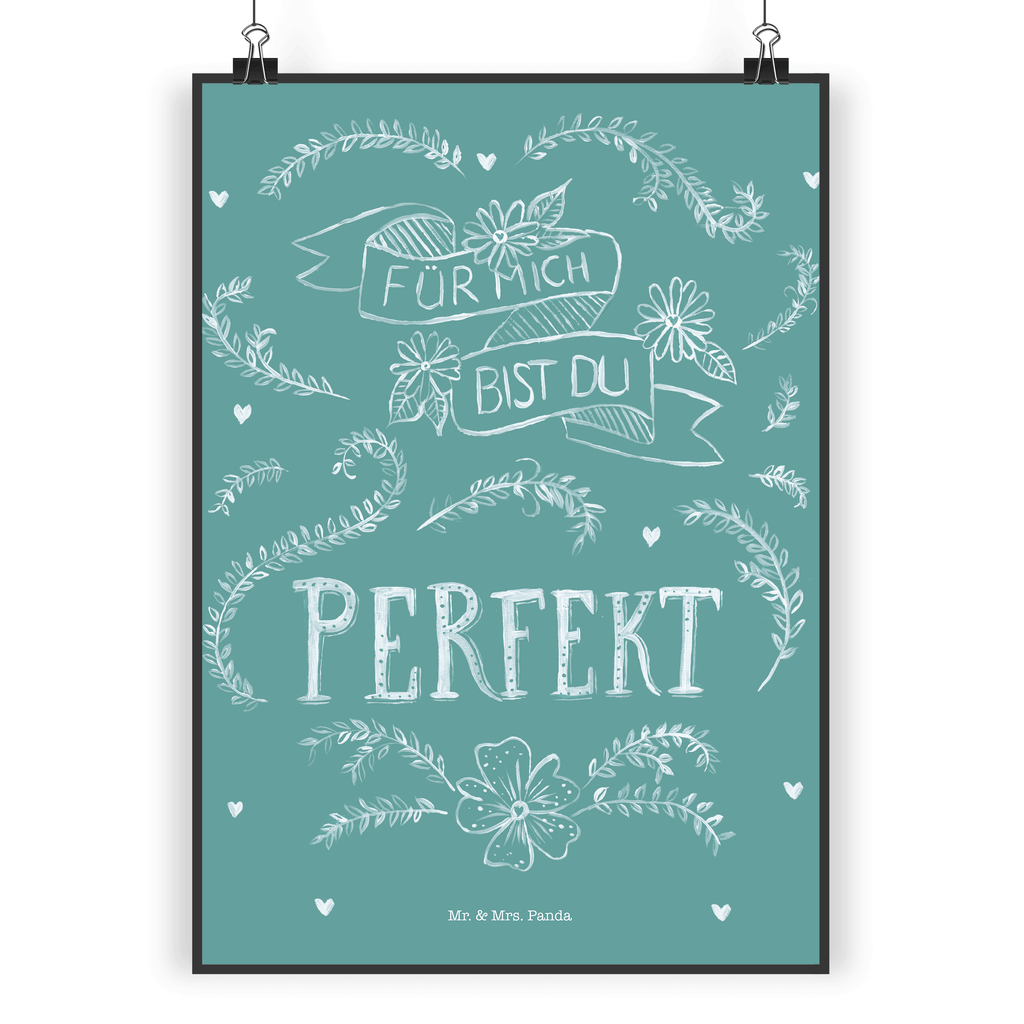 Poster Für mich bist du perfekt Partner Geschenk, Freundin Geschenk, Freund Geschenk, Liebe spruch, Geschenk Jahrestag, Traumfrau, Traummann, Hochzeitstag Poster, Wandposter, Bild, Wanddeko, Küchenposter, Kinderposter, Wanddeko Bild, Raumdekoration, Wanddekoration, Handgemaltes Poster, Mr. & Mrs. Panda Poster, Designposter, Kunstdruck, Posterdruck  Blumen Deko, Frühlings Deko, Sommer Deko, Dekoration, positive Botschaft, Naturliebhaber, Outdoor, Natur, Abenteuer
