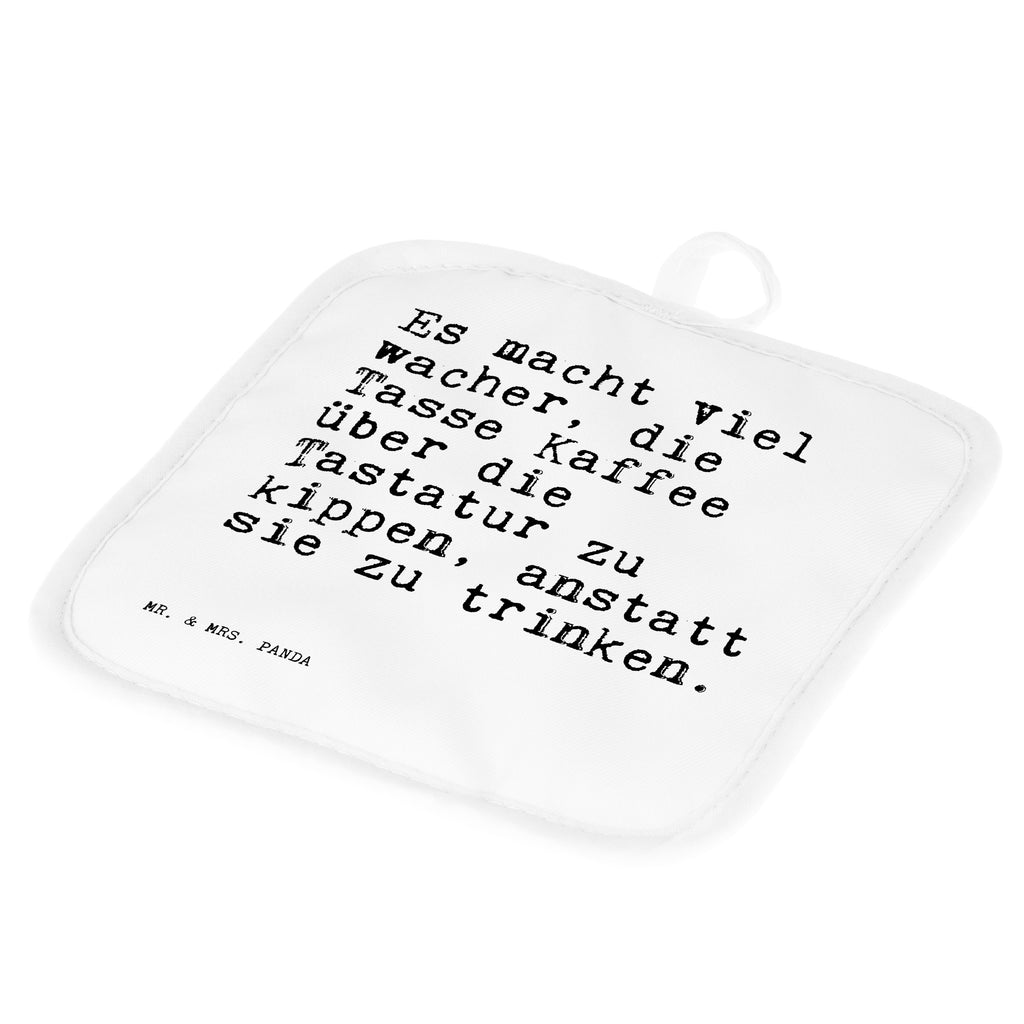 2er Set Topflappen  Sprüche und Zitate Es macht viel wacher, die Tasse Kaffee über die Tastatur zu kippen, anstatt sie zu trinken. Spruch Sprüche Weisheiten Zitate Lustig Weisheit Worte Topflappen, Topfuntersetzer, Ofenhandschuh, Topflappen Set, Topflappen lustig, Topflappen mit Spruch Büro, Kollege, Kollegin, Kaffee, PC, Computer, Tastatur, Chef, Chefin Spruch, Sprüche, lustig, Weisheiten, Zitate