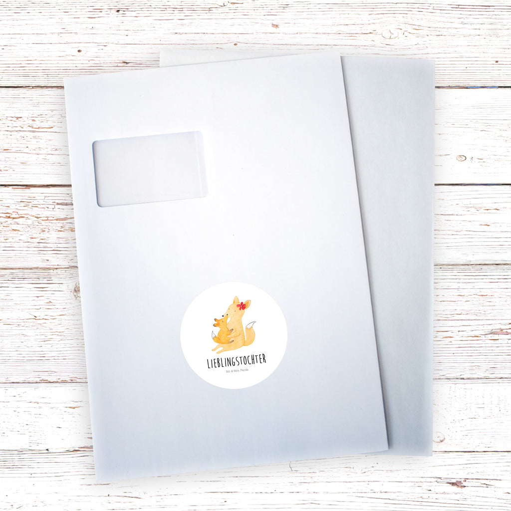 Rund Aufkleber Fuchs Mama & Kind