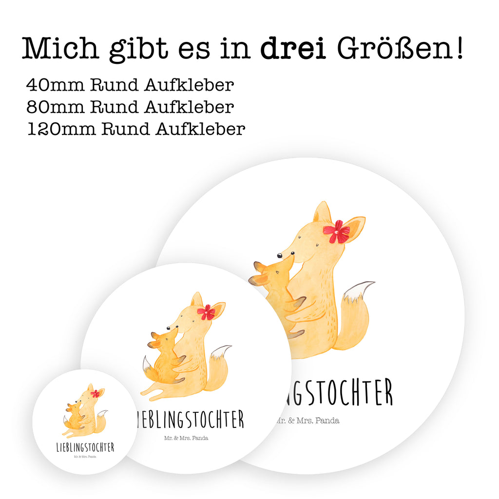 Rund Aufkleber Fuchs Mama & Kind