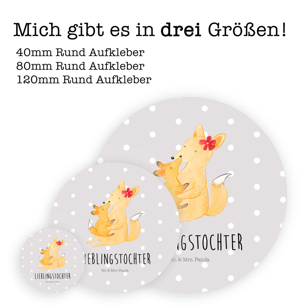 Rund Aufkleber Fuchs Mama & Kind
