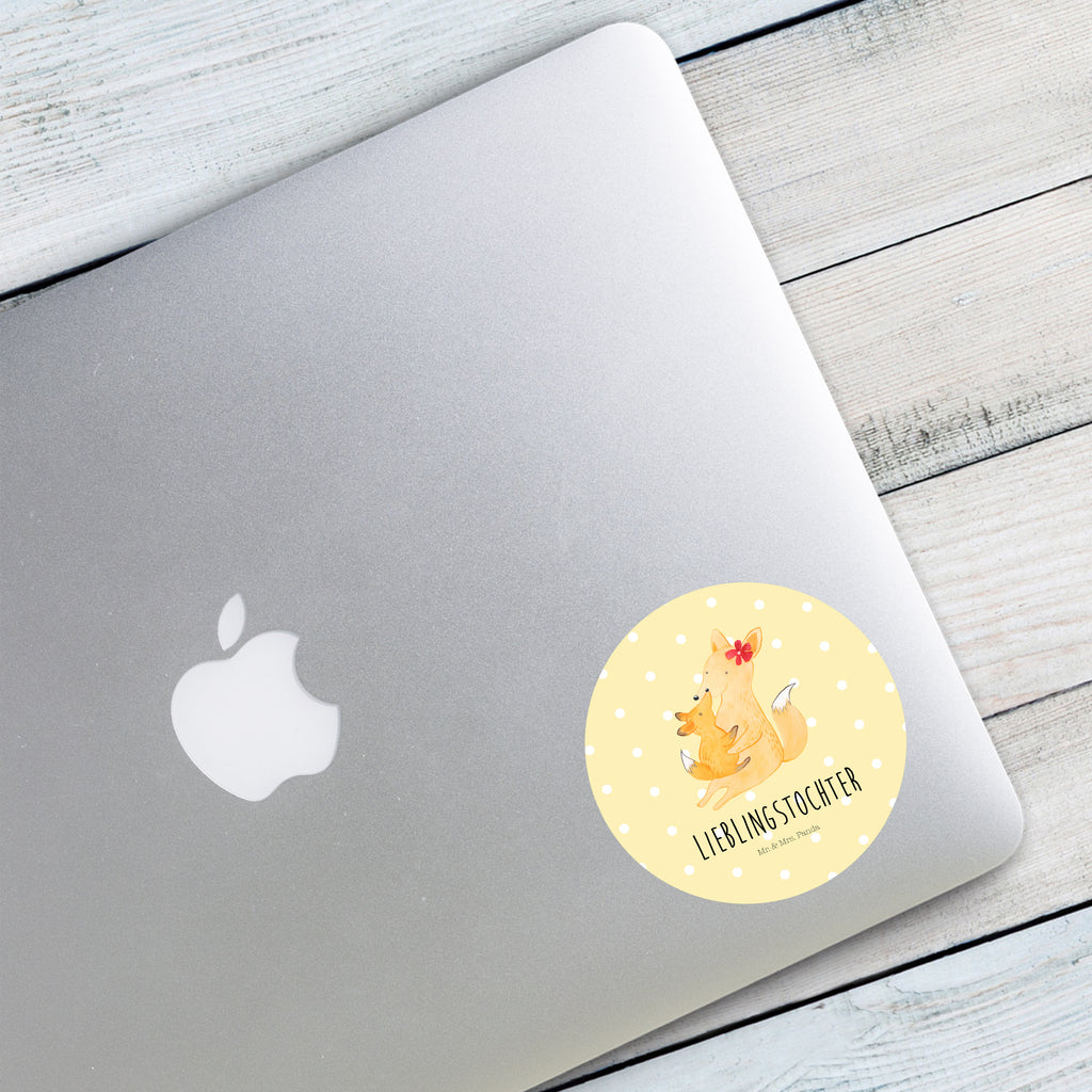 Rund Aufkleber Fuchs Mama & Kind