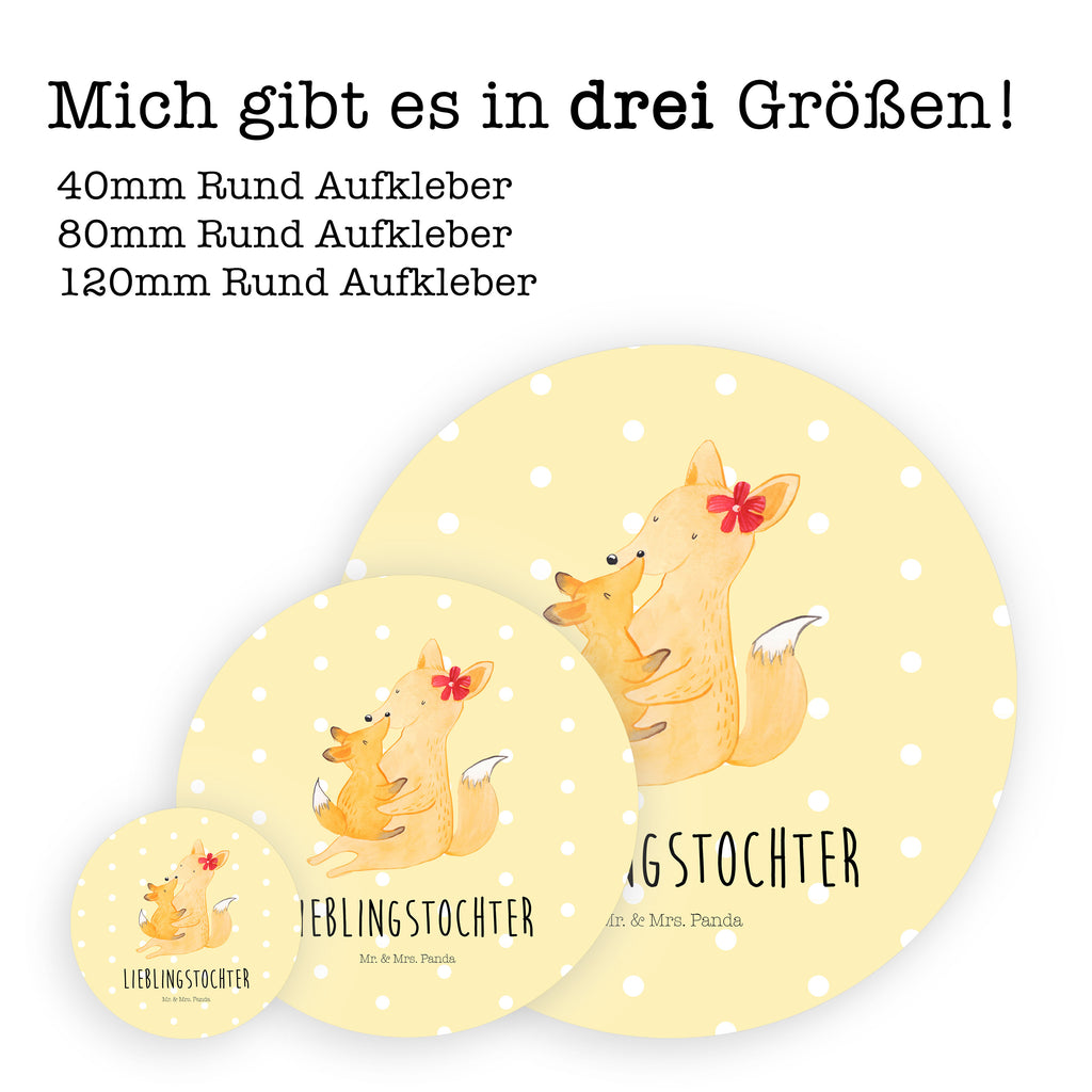 Rund Aufkleber Fuchs Mama & Kind