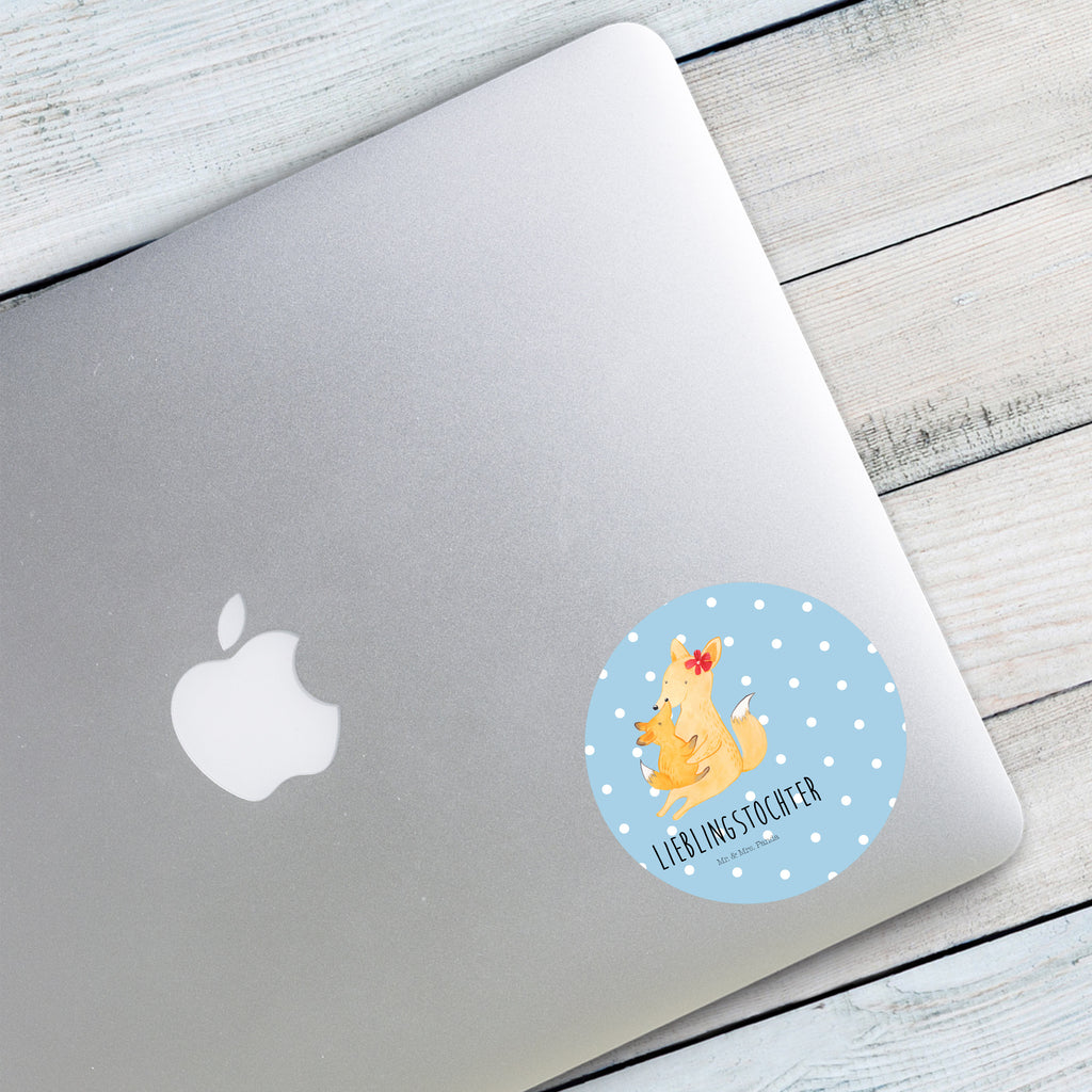 Rund Aufkleber Fuchs Mama & Kind