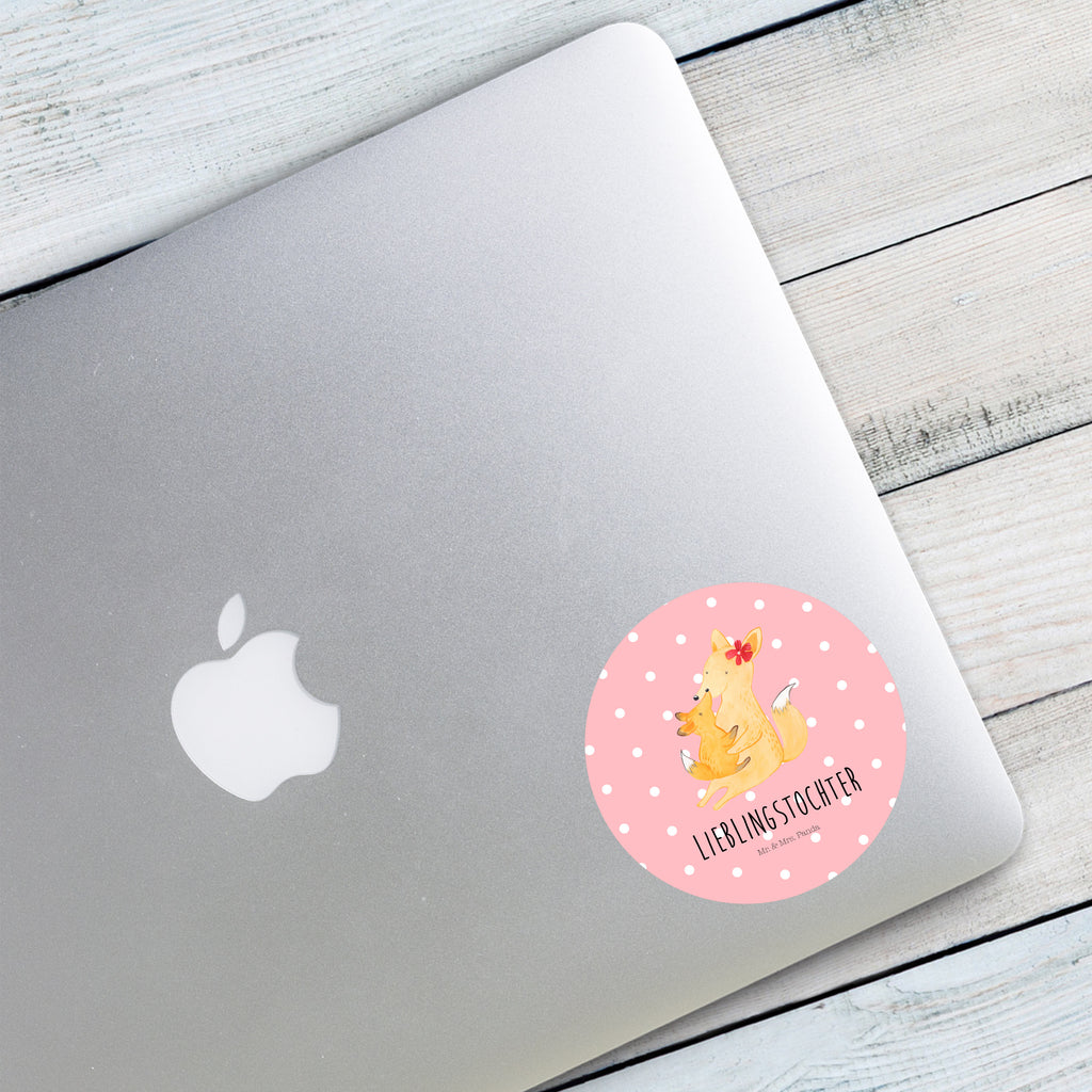 Rund Aufkleber Fuchs Mama & Kind