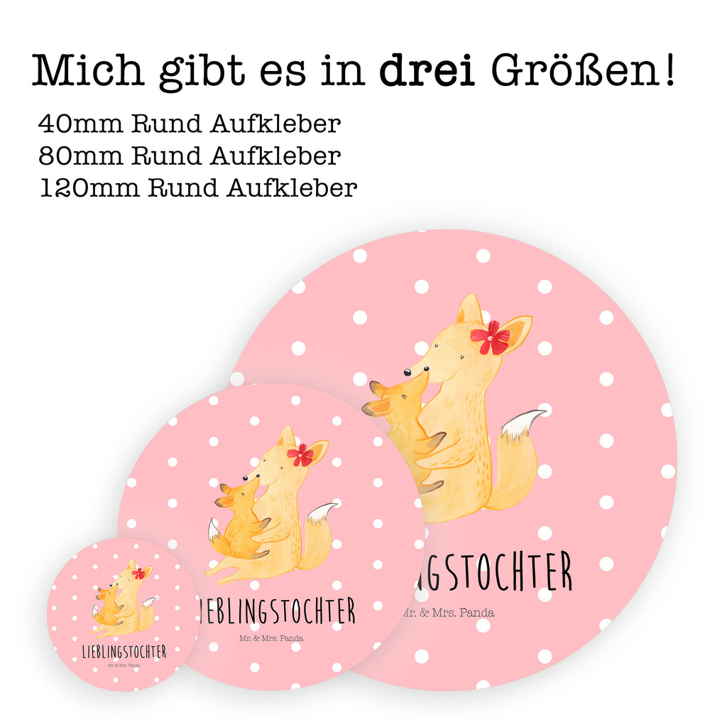 Rund Aufkleber Fuchs Mama & Kind