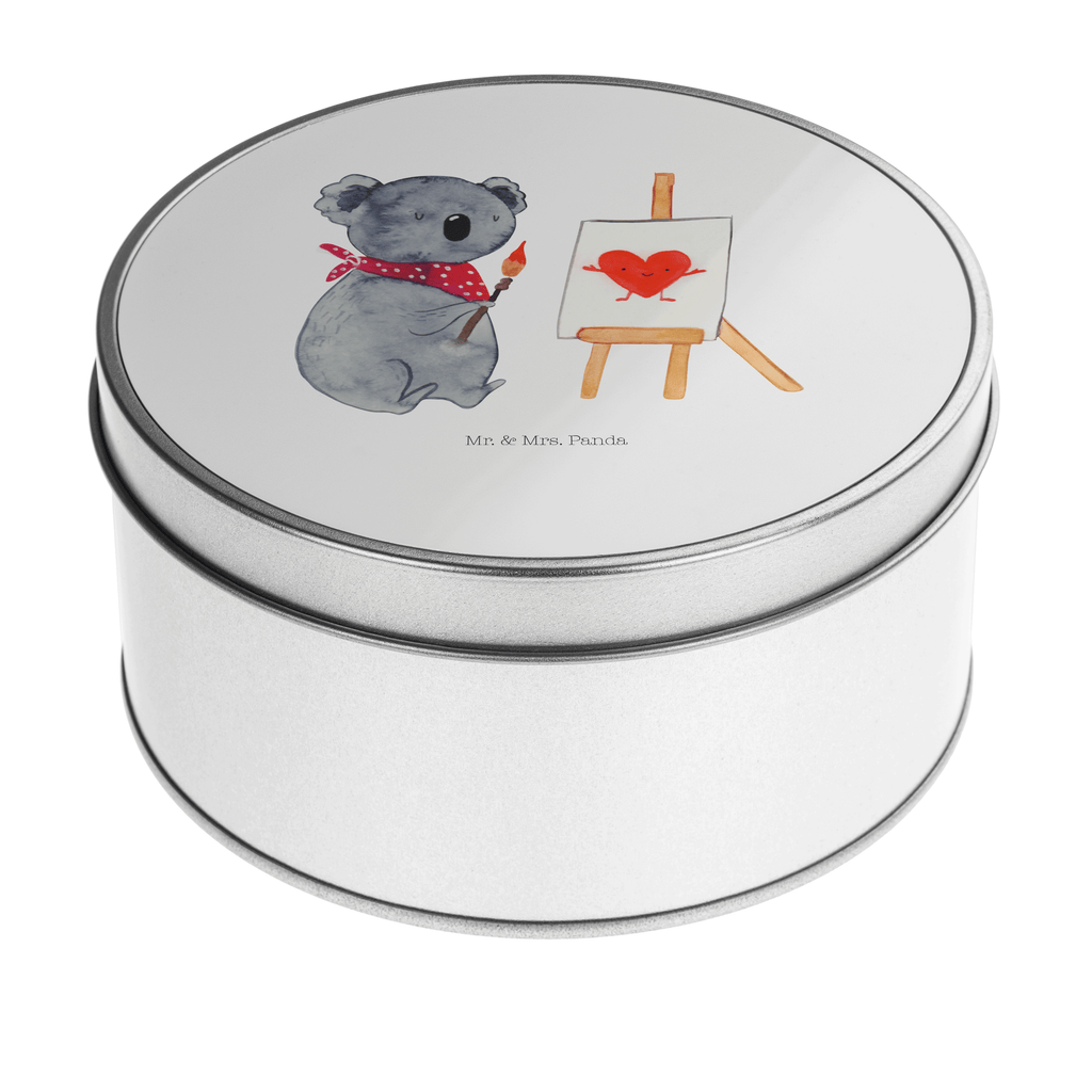Blechdose rund Koala Künstler Metalldose, Keksdose, Dose, Vorratsdose, Geschenkbox, Koala, Koalabär, Liebe, Liebensbeweis, Liebesgeschenk, Gefühle, Künstler, zeichnen