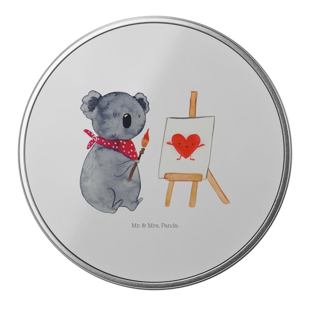 Blechdose rund Koala Künstler Metalldose, Keksdose, Dose, Vorratsdose, Geschenkbox, Koala, Koalabär, Liebe, Liebensbeweis, Liebesgeschenk, Gefühle, Künstler, zeichnen