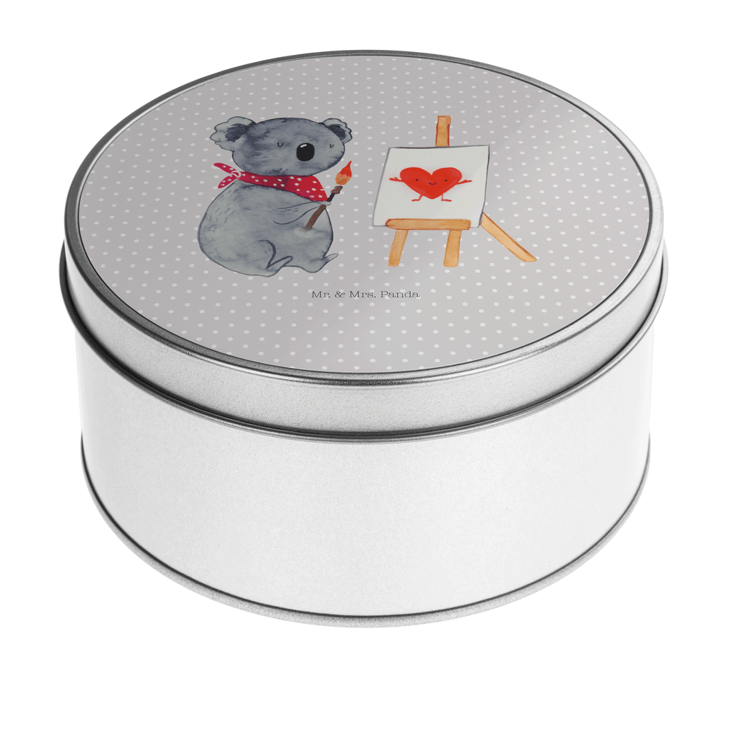 Blechdose rund Koala Künstler Metalldose, Keksdose, Dose, Vorratsdose, Geschenkbox, Koala, Koalabär, Liebe, Liebensbeweis, Liebesgeschenk, Gefühle, Künstler, zeichnen