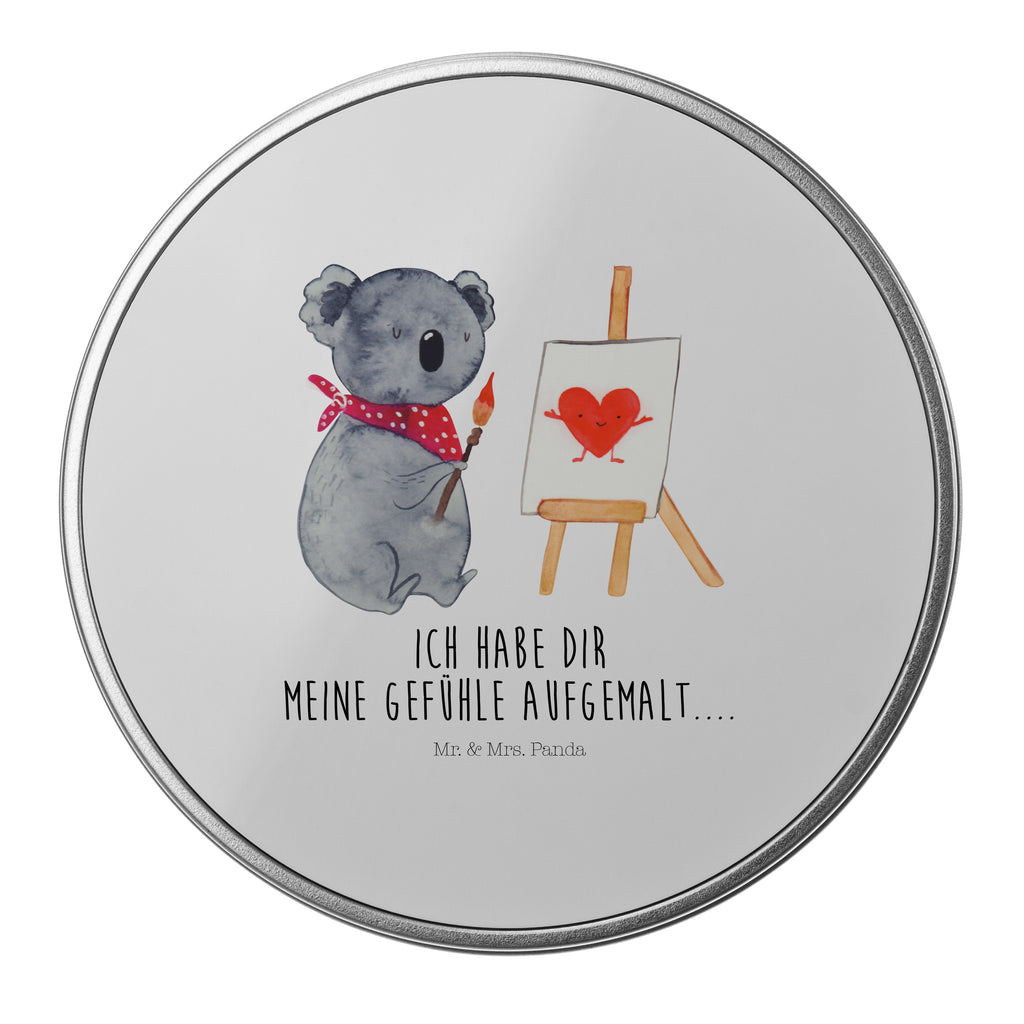 Blechdose rund Koala Künstler Metalldose, Keksdose, Dose, Vorratsdose, Geschenkbox, Koala, Koalabär, Liebe, Liebensbeweis, Liebesgeschenk, Gefühle, Künstler, zeichnen