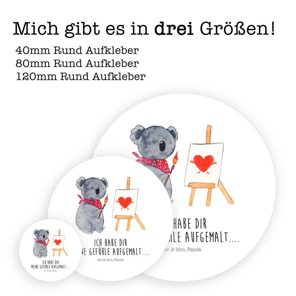 Rund Aufkleber Koala Künstler