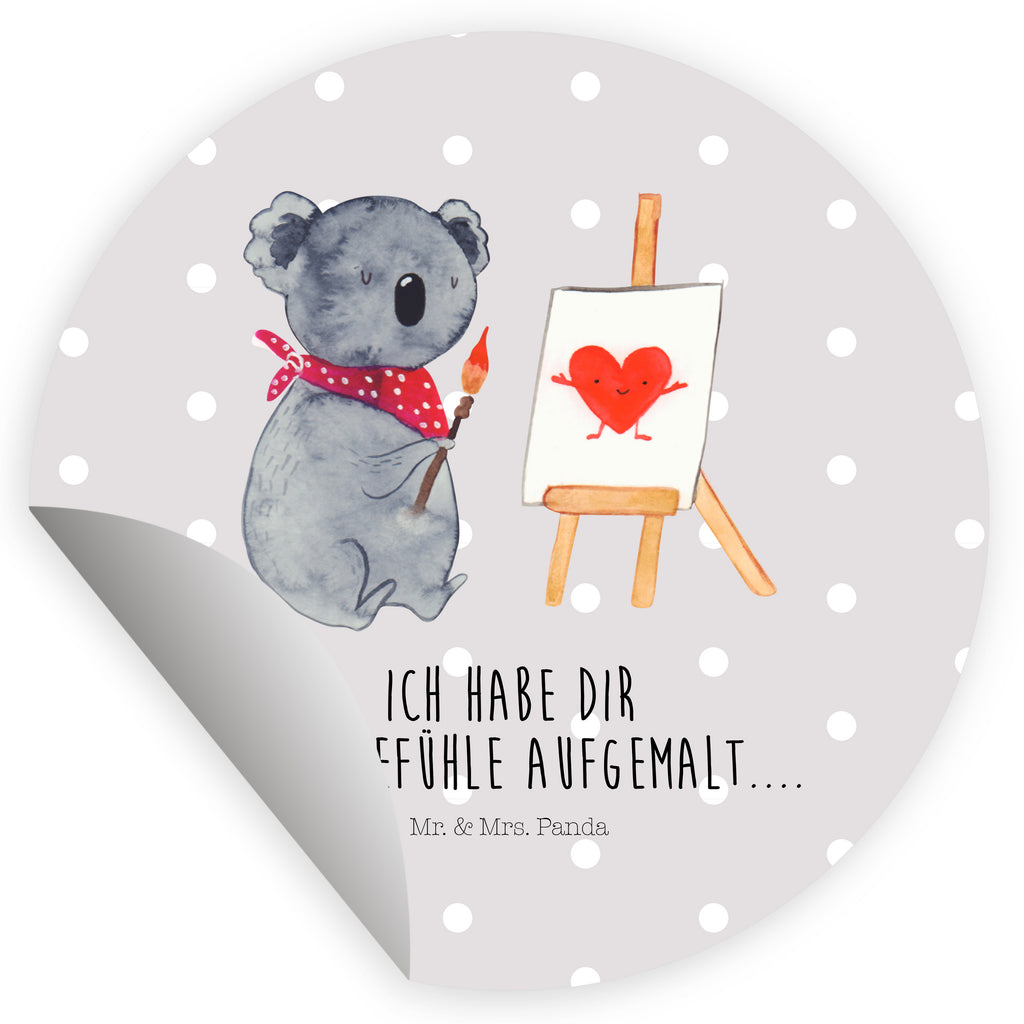 Rund Aufkleber Koala Künstler