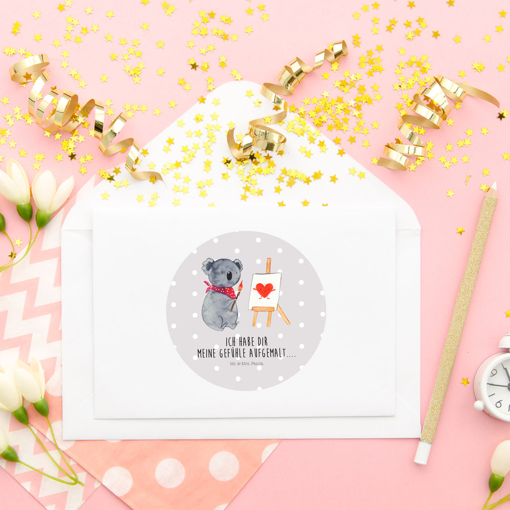 Rund Aufkleber Koala Künstler