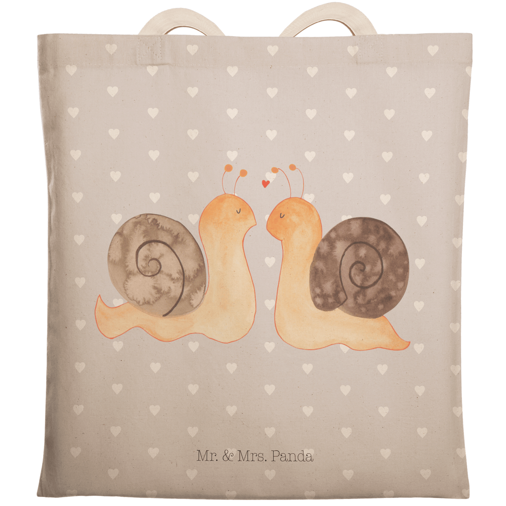 Einkaufstasche Schnecken Liebe Tragetasche, Tasche, Beutel, Stofftasche, Baumwolltasche, Umhängetasche, Shopper, Liebe, Partner, Freund, Freundin, Ehemann, Ehefrau, Heiraten, Verlobung, Heiratsantrag, Liebesgeschenk, Jahrestag, Hocheitstag