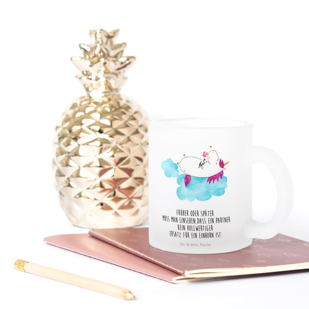 Glas Teetasse Einhorn verliebt auf Wolke Einhorn, Einhörner, Unicorn, verliebt, Liebe, Liebesbeweis, Freundin, Wolke Teetasse, Teeglas, Teebecher, Tasse mit Henkel, Tasse  Einhorn, Einhörner, Einhorn Deko, Pegasus, Unicorn