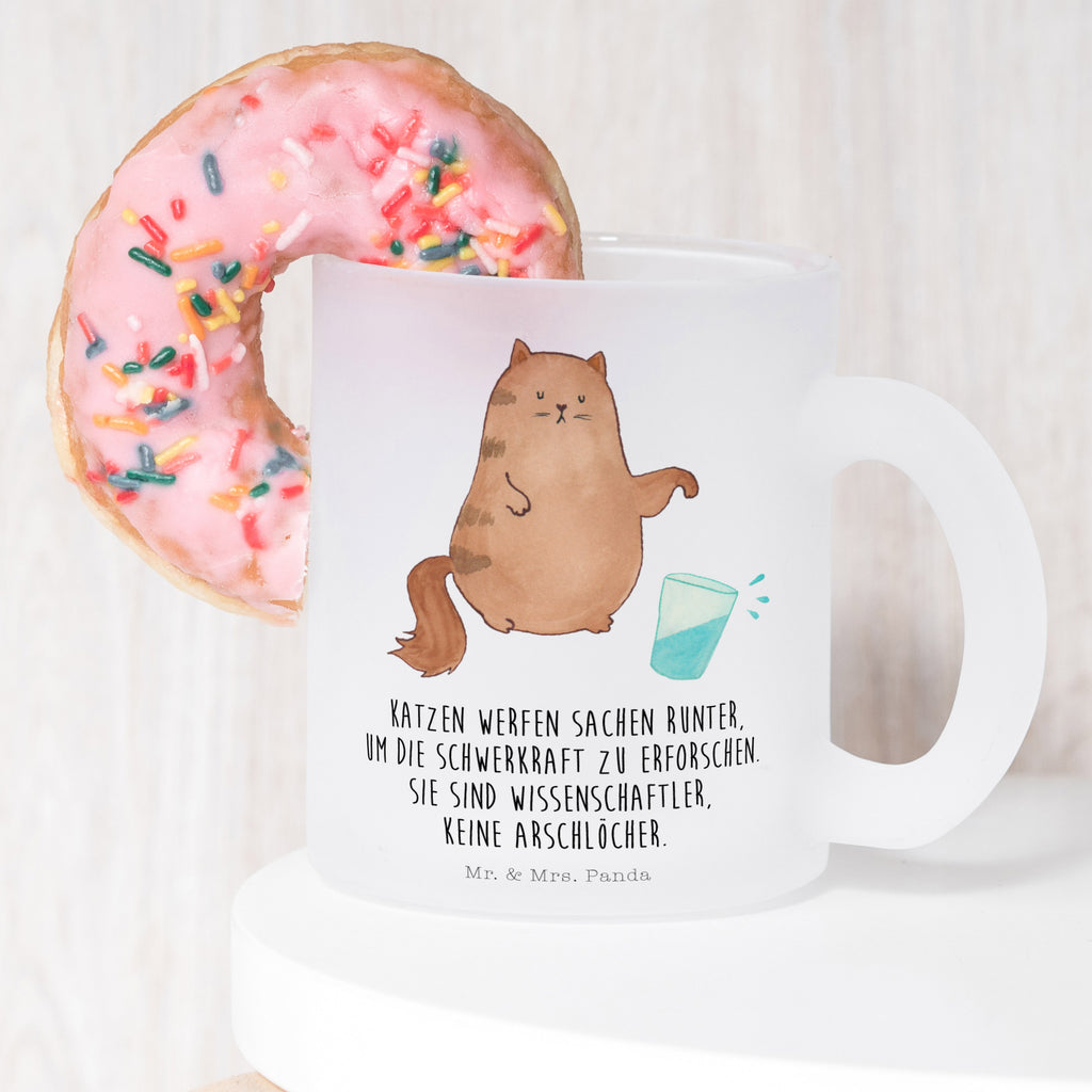 Glas Teetasse Katze Wasserglas