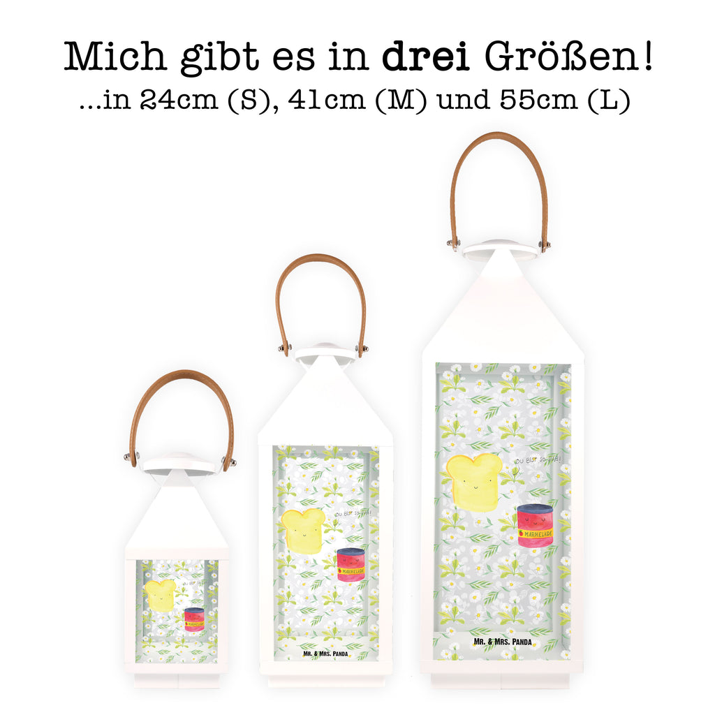 Deko Laterne Toast & Marmelade Gartenlampe, Gartenleuchte, Gartendekoration, Gartenlicht, Laterne  kleine Laternen, XXL Laternen, Laterne groß, Tiermotive, Gute Laune, lustige Sprüche, Tiere, Toast, Marmelade, Dreamteam, süße Postkarte, süß, Küche Deko, Küche Spruch, Frühstück Einladung, Brot, Toastbrot