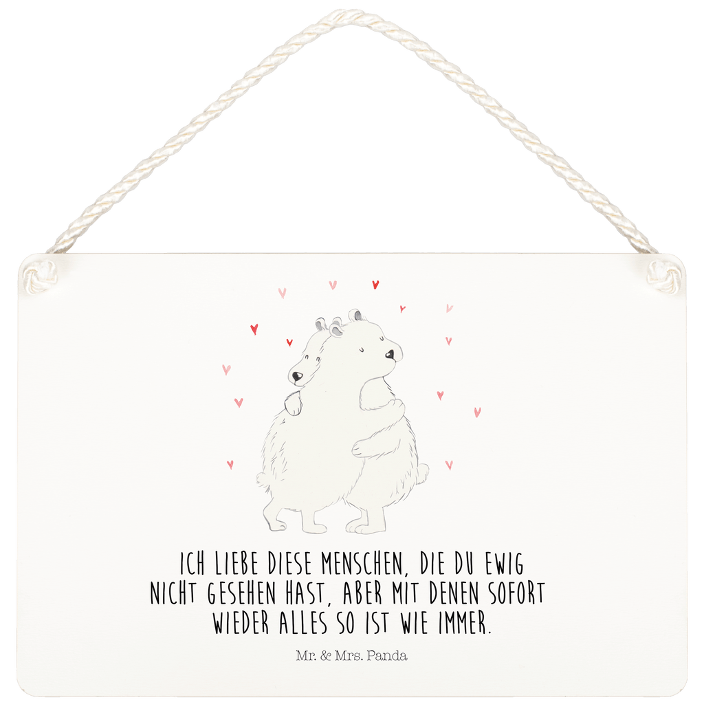 Deko Schild Eisbär Umarmen  Schild, Türschild, Holzschild, Wandschild, Wanddeko  süße Tiermotive, gute Laune, lustige Sprüche, Tiere
