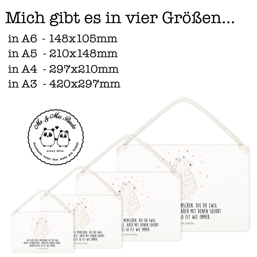Deko Schild Eisbär Umarmen  Schild, Türschild, Holzschild, Wandschild, Wanddeko  süße Tiermotive, gute Laune, lustige Sprüche, Tiere