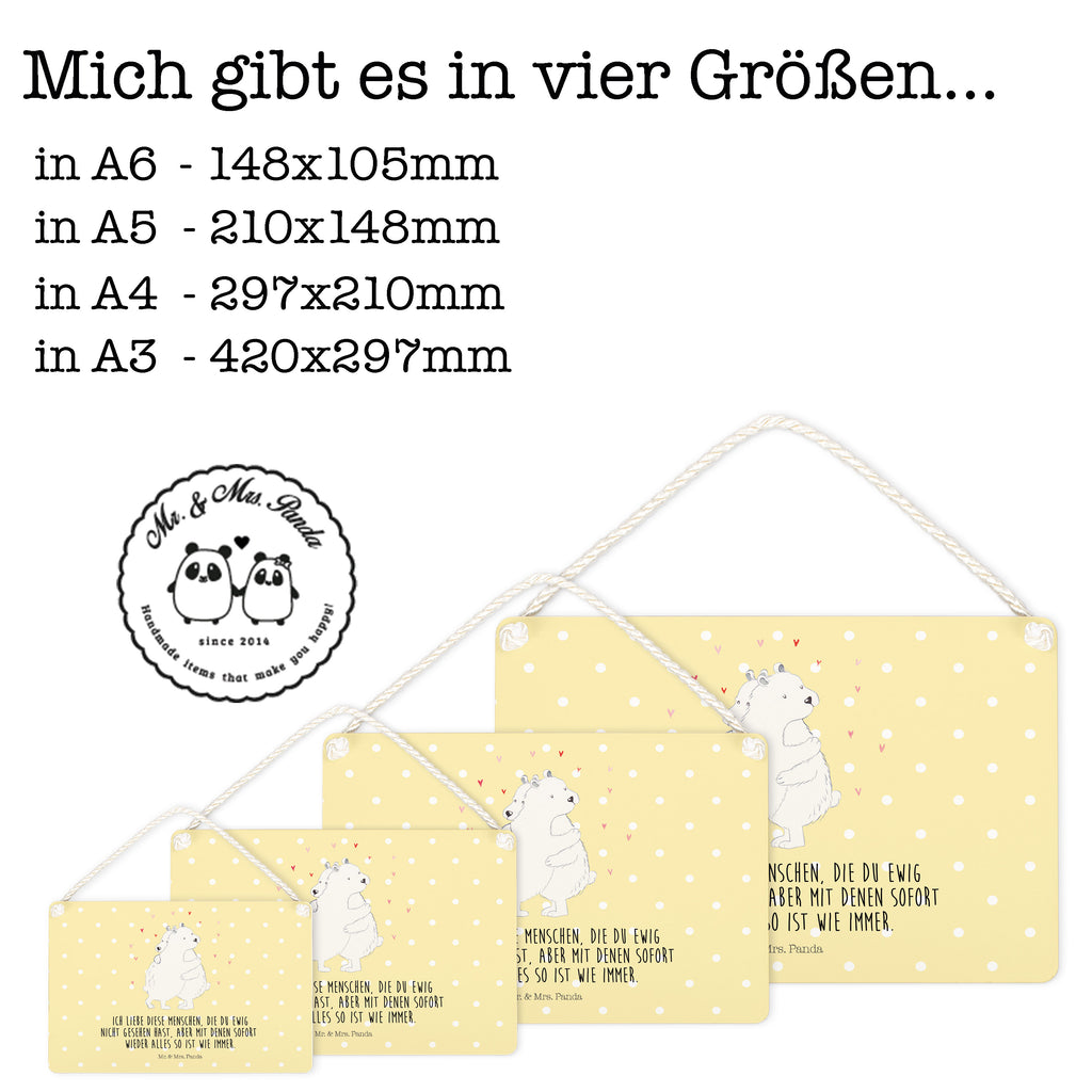 Deko Schild Eisbär Umarmen  Schild, Türschild, Holzschild, Wandschild, Wanddeko  süße Tiermotive, gute Laune, lustige Sprüche, Tiere