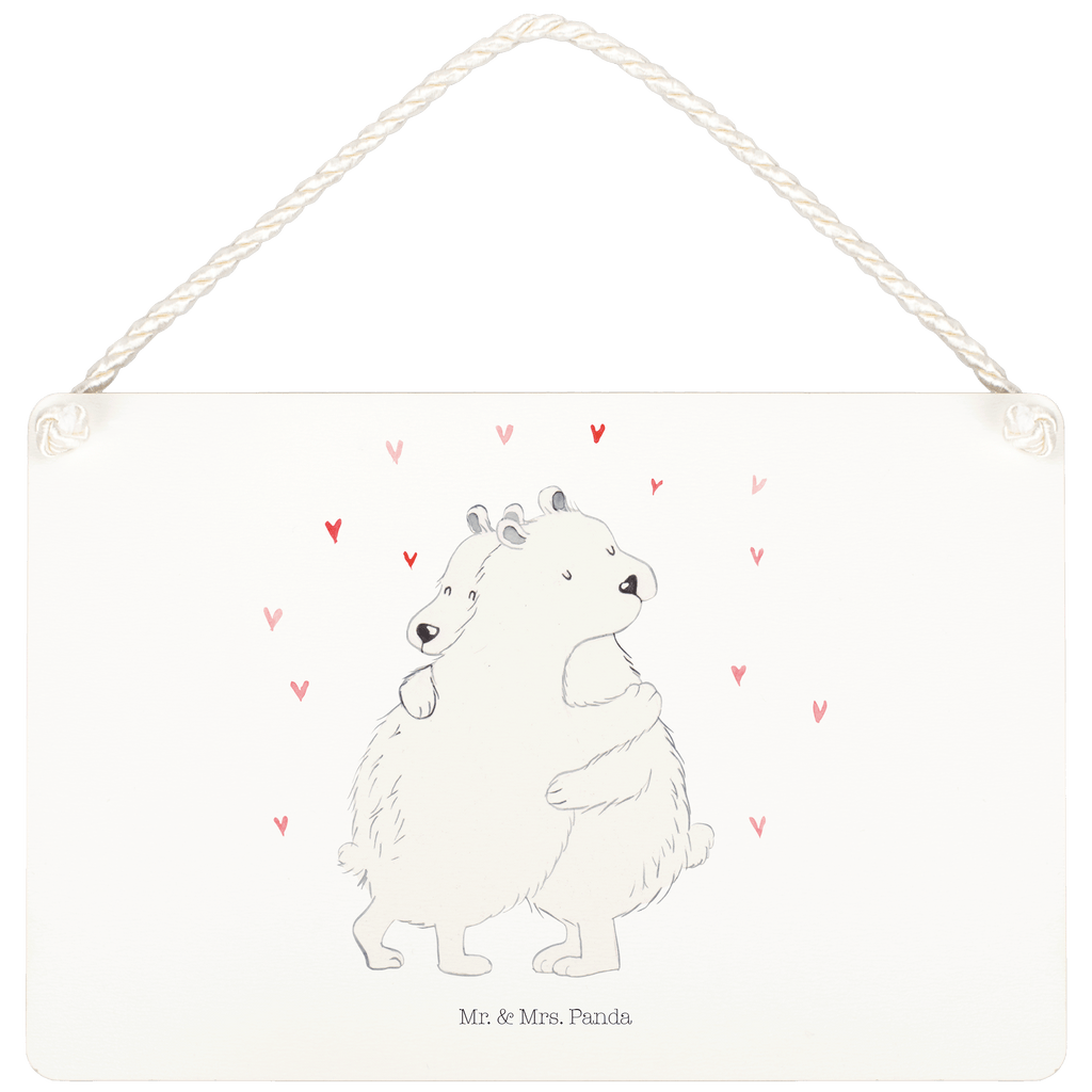Deko Schild Eisbär Umarmen  Schild, Türschild, Holzschild, Wandschild, Wanddeko  süße Tiermotive, gute Laune, lustige Sprüche, Tiere