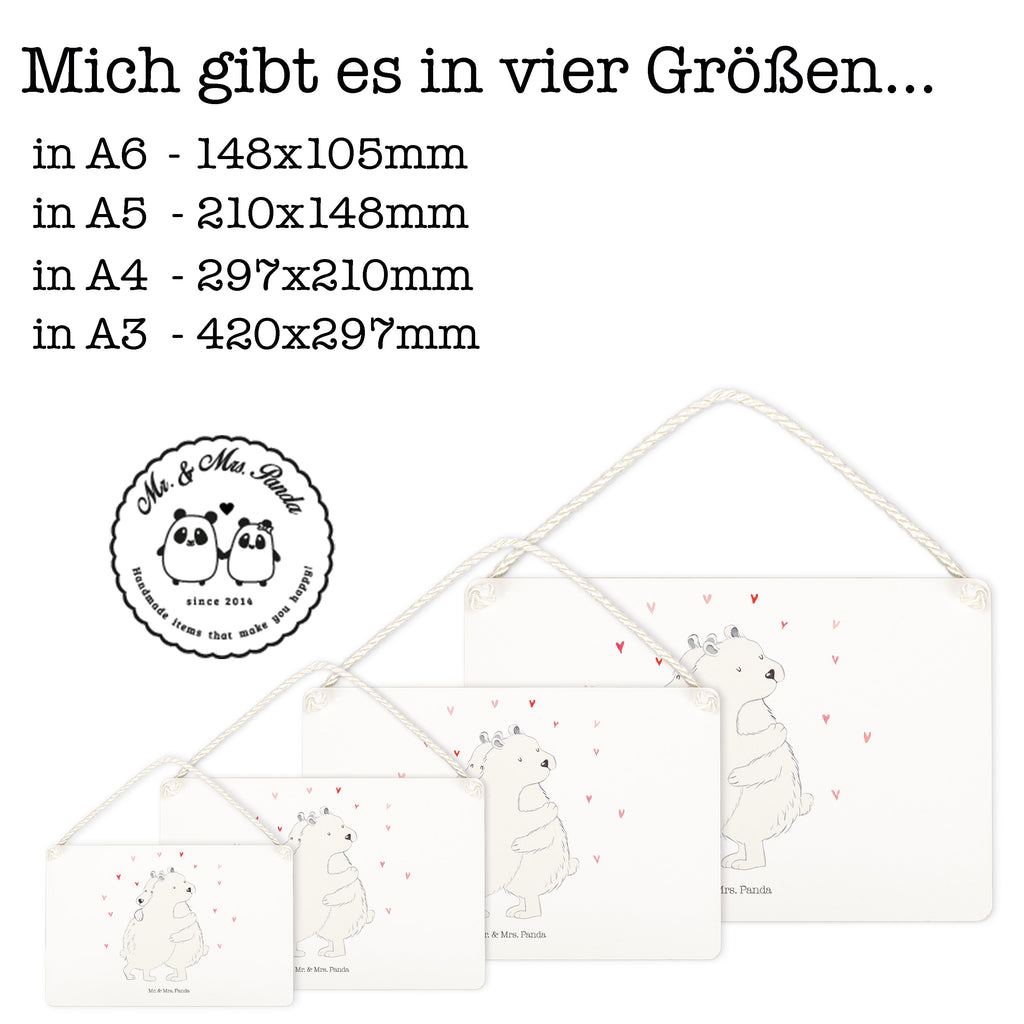 Deko Schild Eisbär Umarmen  Schild, Türschild, Holzschild, Wandschild, Wanddeko  süße Tiermotive, gute Laune, lustige Sprüche, Tiere