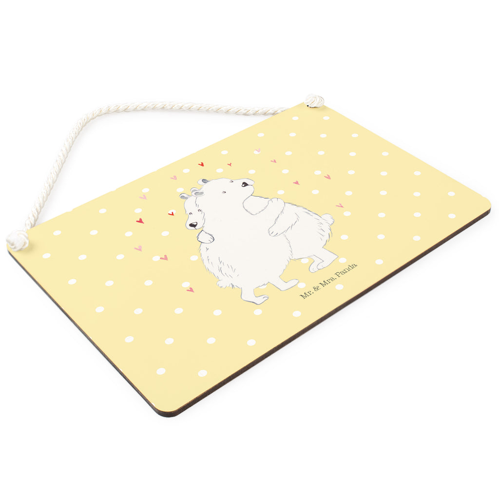 Deko Schild Eisbär Umarmen  Schild, Türschild, Holzschild, Wandschild, Wanddeko  süße Tiermotive, gute Laune, lustige Sprüche, Tiere
