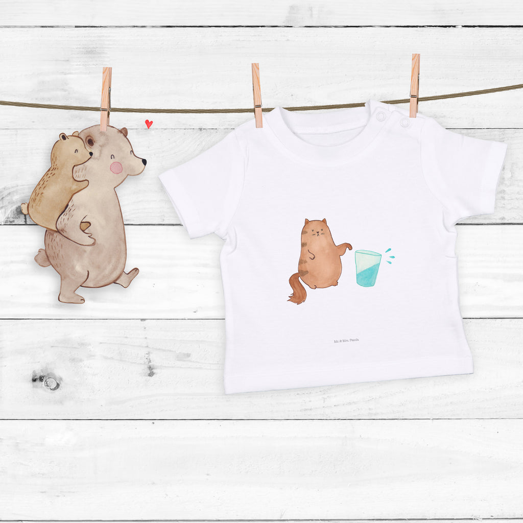 Baby T-Shirt Katze Wasserglas