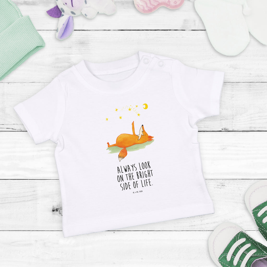 Baby T-Shirt Fuchs Sterne Fuchs, Füchse, tröstende Worte, Spruch positiv, Spruch schön, Romantik, Always Look on the Bright Side of Life Mädchen,Jungen,Unisex,Motiv,Baby T-Shirt,Kurzarm  Fuchs