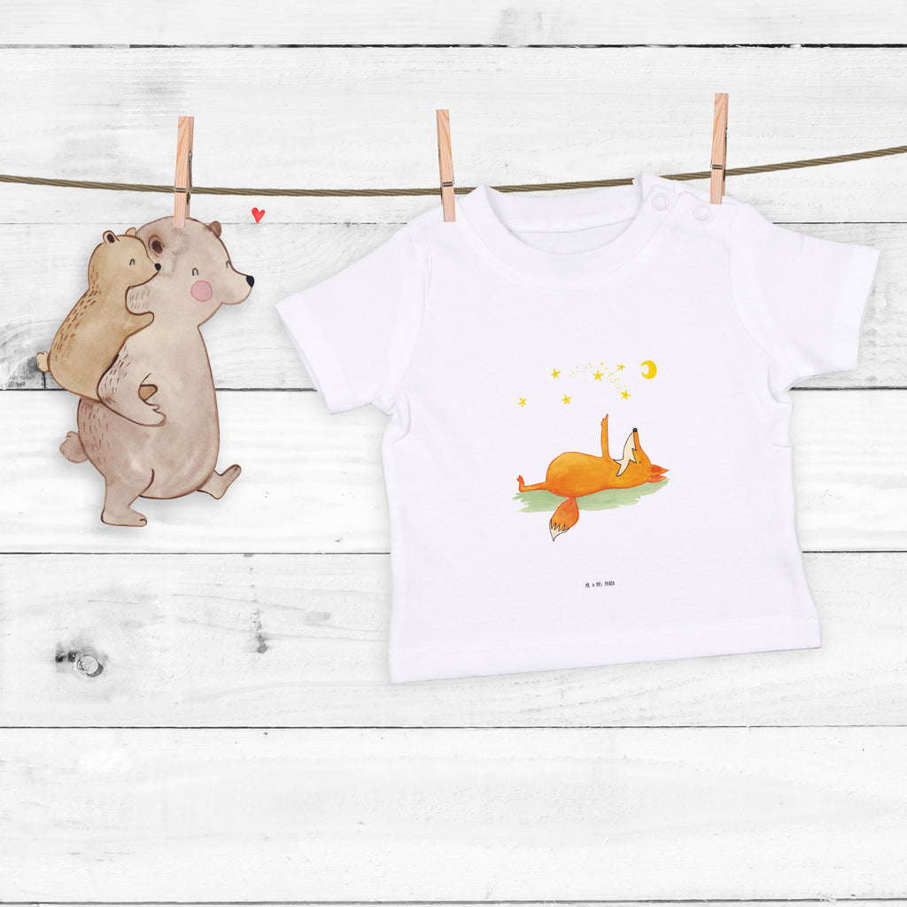 Baby T-Shirt Fuchs Sterne Fuchs, Füchse, tröstende Worte, Spruch positiv, Spruch schön, Romantik, Always Look on the Bright Side of Life Mädchen,Jungen,Unisex,Motiv,Baby T-Shirt,Kurzarm  Fuchs