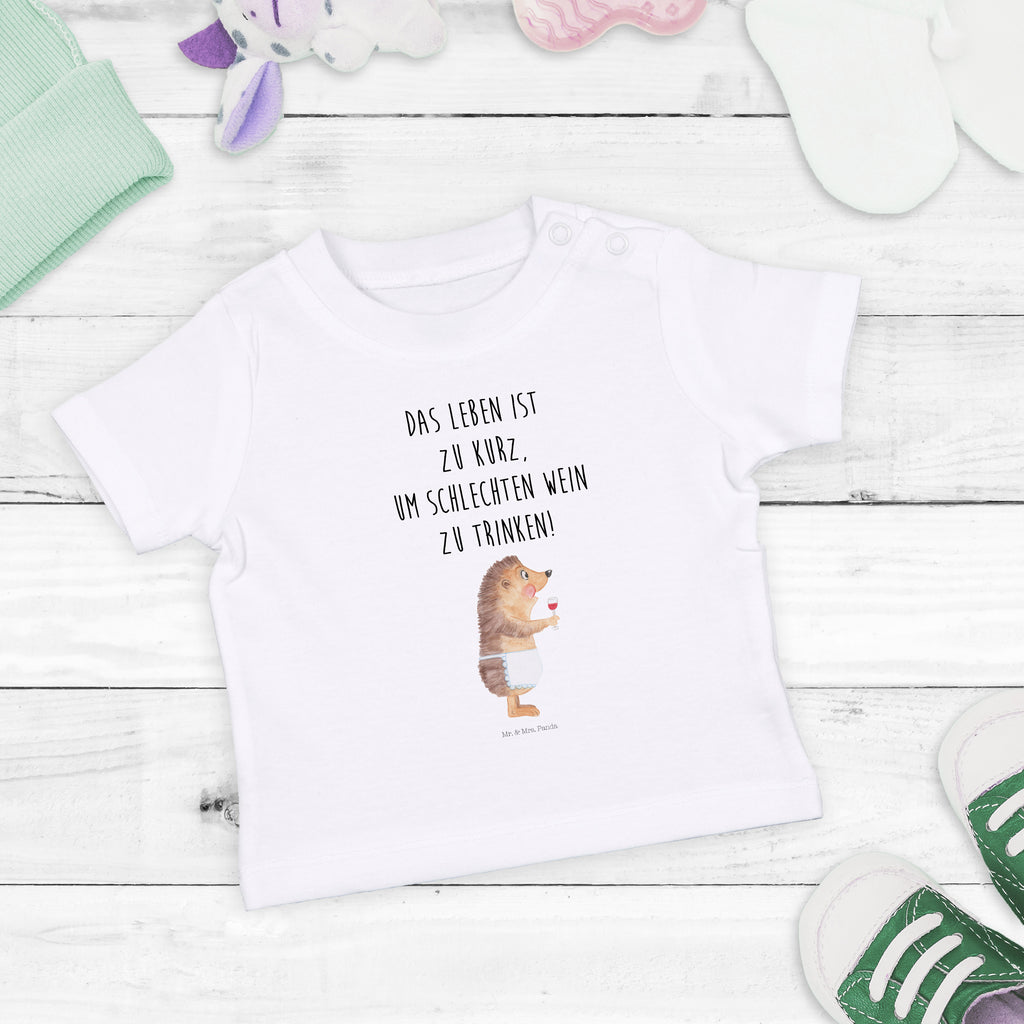 Baby T-Shirt Igel mit Wein Wein Spruch, Igel, Geschenk Weintrinker, Geschenk Weinliebhaber, Wein Deko, Weinglas, Rotwein, Weißwein, Wein trinken Mädchen,Jungen,Unisex,Motiv,Baby T-Shirt,Kurzarm  süße Tiermotive, gute Laune, lustige Sprüche, Tiere