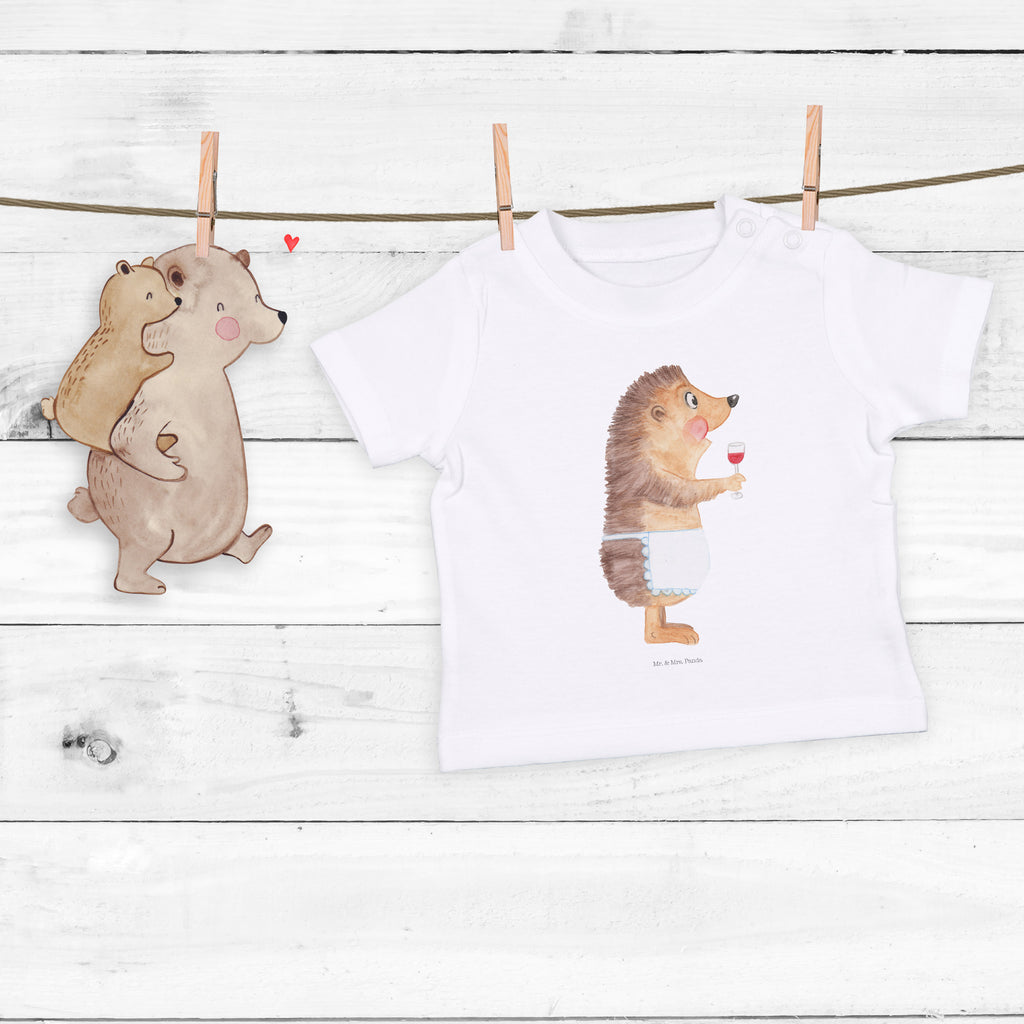 Baby T-Shirt Igel mit Wein Wein Spruch, Igel, Geschenk Weintrinker, Geschenk Weinliebhaber, Wein Deko, Weinglas, Rotwein, Weißwein, Wein trinken Mädchen,Jungen,Unisex,Motiv,Baby T-Shirt,Kurzarm  süße Tiermotive, gute Laune, lustige Sprüche, Tiere