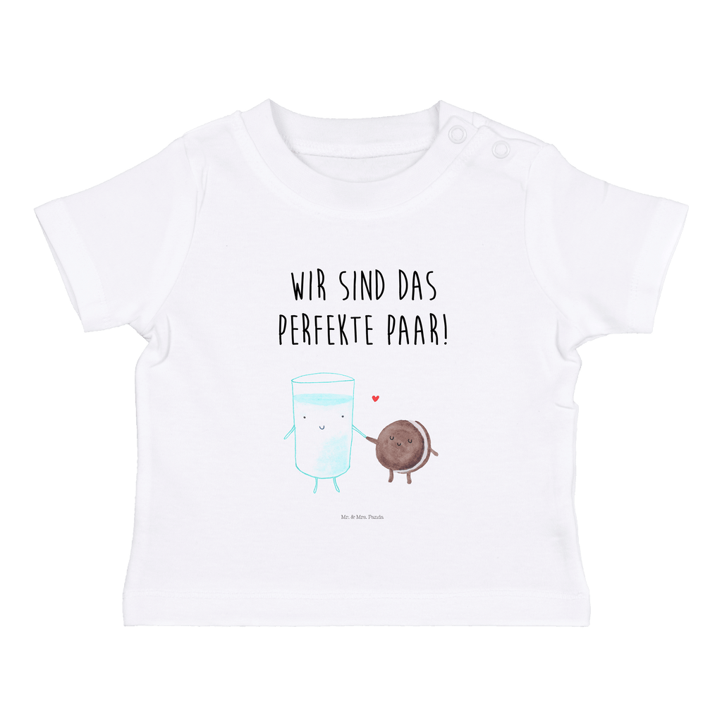 Baby T-Shirt Milch & Keks Milk, Cookie, Milch, Keks, Kekse, Kaffee, Einladung Frühstück, Motiv süß, romantisch, perfektes Paar,  Mädchen,Jungen,Unisex,Motiv,Baby T-Shirt,Kurzarm  süße Tiermotive, gute Laune, lustige Sprüche, Tiere