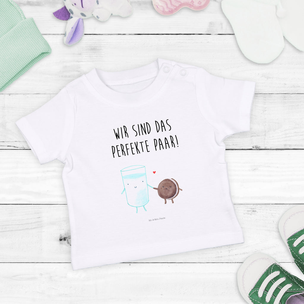 Baby T-Shirt Milch & Keks Milk, Cookie, Milch, Keks, Kekse, Kaffee, Einladung Frühstück, Motiv süß, romantisch, perfektes Paar,  Mädchen,Jungen,Unisex,Motiv,Baby T-Shirt,Kurzarm  süße Tiermotive, gute Laune, lustige Sprüche, Tiere