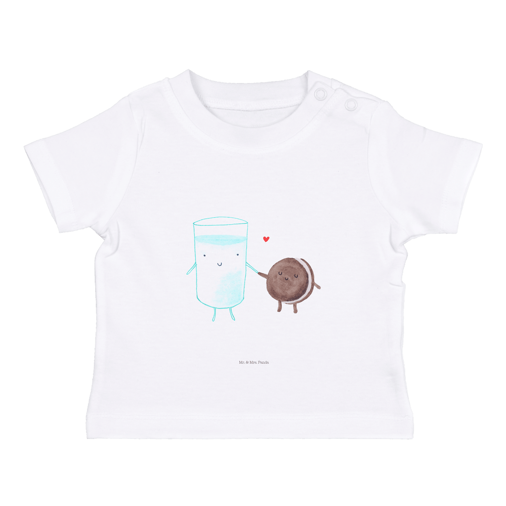 Baby T-Shirt Milch & Keks Milk, Cookie, Milch, Keks, Kekse, Kaffee, Einladung Frühstück, Motiv süß, romantisch, perfektes Paar,  Mädchen,Jungen,Unisex,Motiv,Baby T-Shirt,Kurzarm  süße Tiermotive, gute Laune, lustige Sprüche, Tiere