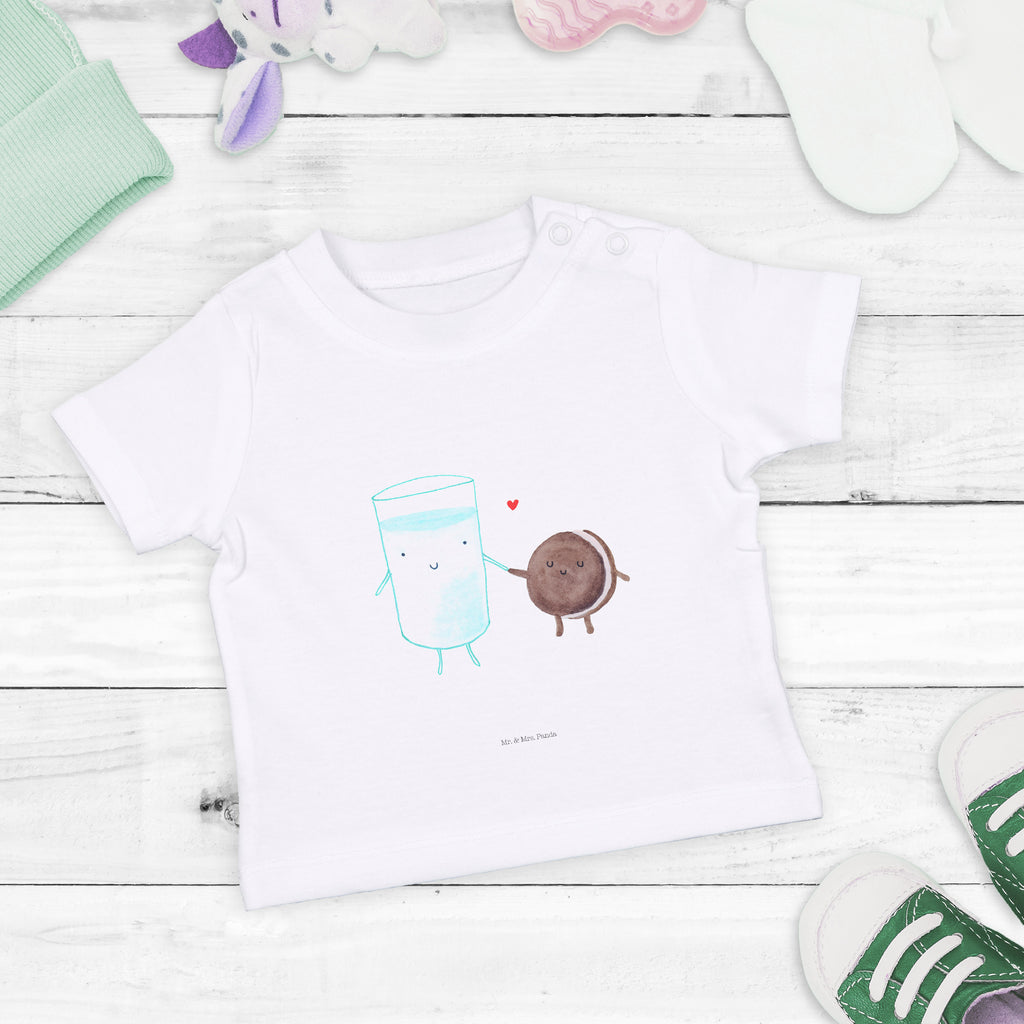 Baby T-Shirt Milch & Keks Milk, Cookie, Milch, Keks, Kekse, Kaffee, Einladung Frühstück, Motiv süß, romantisch, perfektes Paar,  Mädchen,Jungen,Unisex,Motiv,Baby T-Shirt,Kurzarm  süße Tiermotive, gute Laune, lustige Sprüche, Tiere