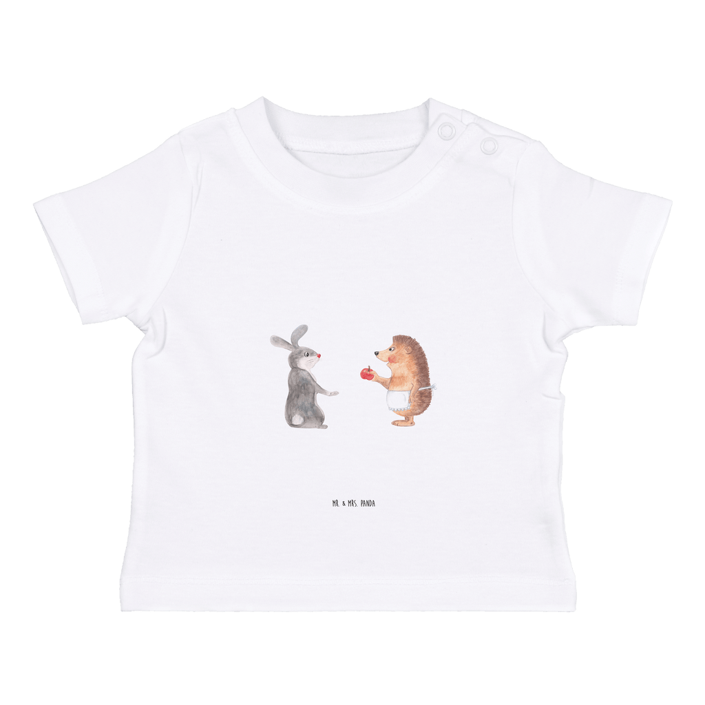 Baby T-Shirt Liebe ist nie ohne Schmerz Igel und Hase, Igel, Hase, Liebe Spruch, Liebeskummer Geschenk, Herzschmerz, Trösten, Trennungsschmerz, Spruch romantisch Mädchen,Jungen,Unisex,Motiv,Baby T-Shirt,Kurzarm  süße Tiermotive, gute Laune, lustige Sprüche, Tiere